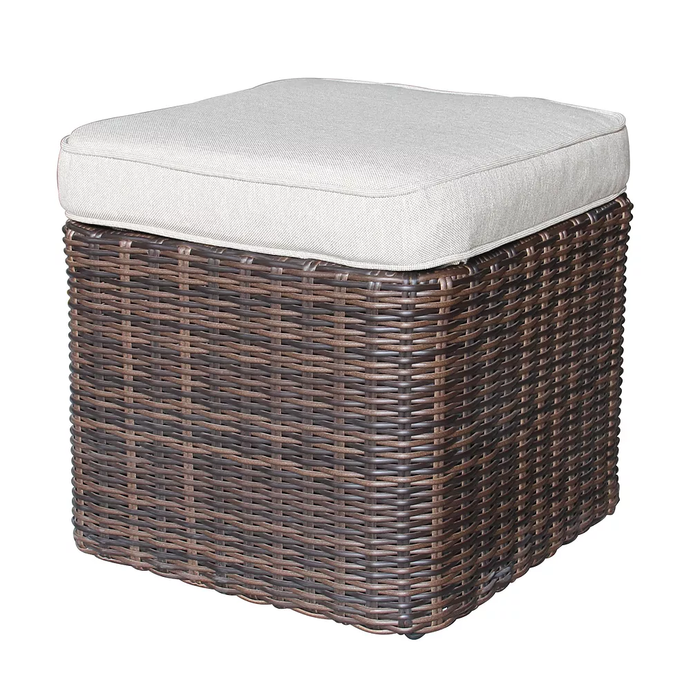 Sonoma Goods For LifeĀ® Cortena Wicker Patio Ottoman
