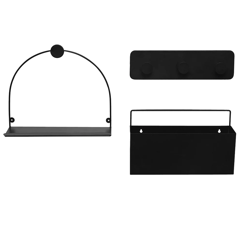 Sonoma Goods For LifeĀ® Hooks, Basket, & Wall Shelf 3-piece Set