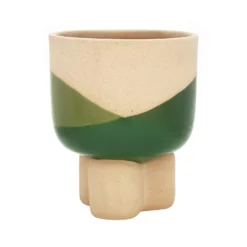 Sonoma Goods For LifeĀ® Green Color Block Planter Table Decor