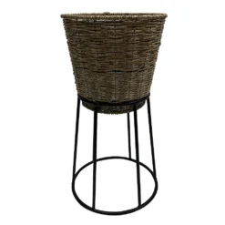 Sonoma Goods For Life® Large Seagrass Planter With Metal Stand