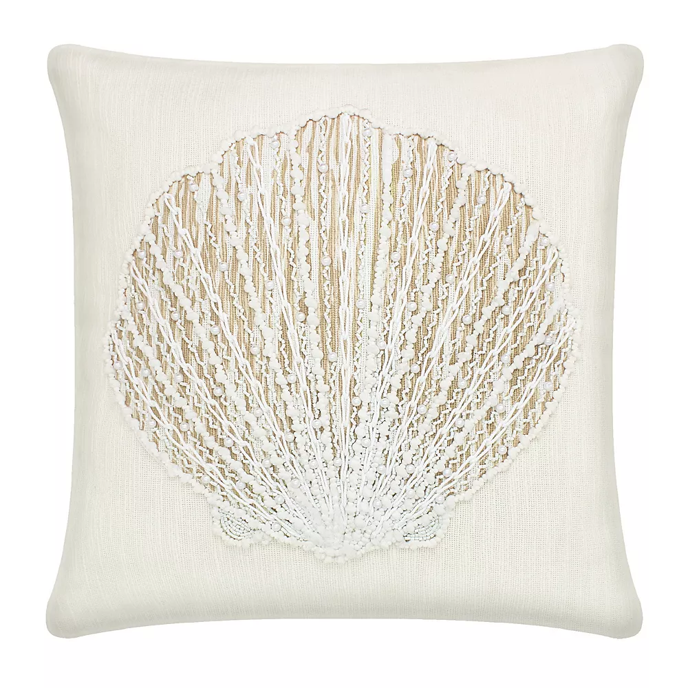 Sonoma Goods For LifeĀ® Seashell Ultimate Feather Fill Throw Pillow