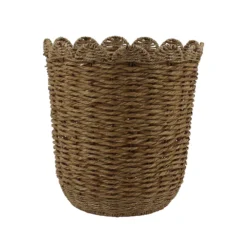 Sonoma Goods For Life® Tall Scalloped Woven Basket Table Decor