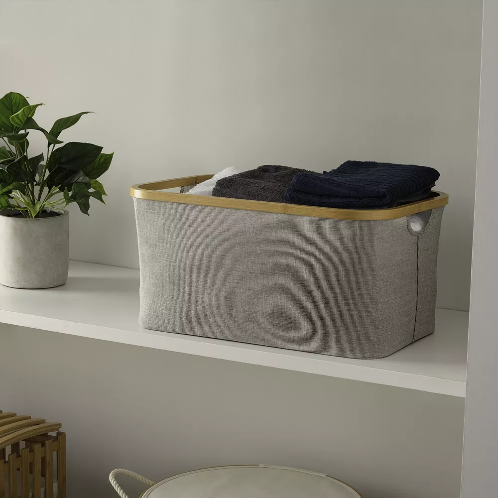 Sonoma Goods For LifeĀ® Bamboo Rim Storage Basket - Image 2