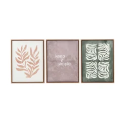 Sonoma Goods For Life® Keep It Simple Leaves Framed Wall Art 3-piece Set